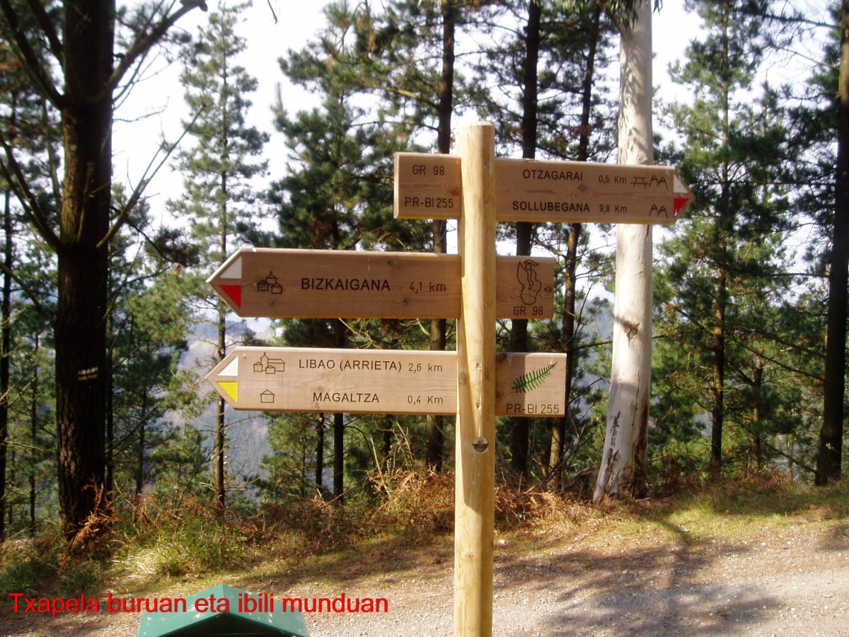 Txapela buruan eta ibili munduan