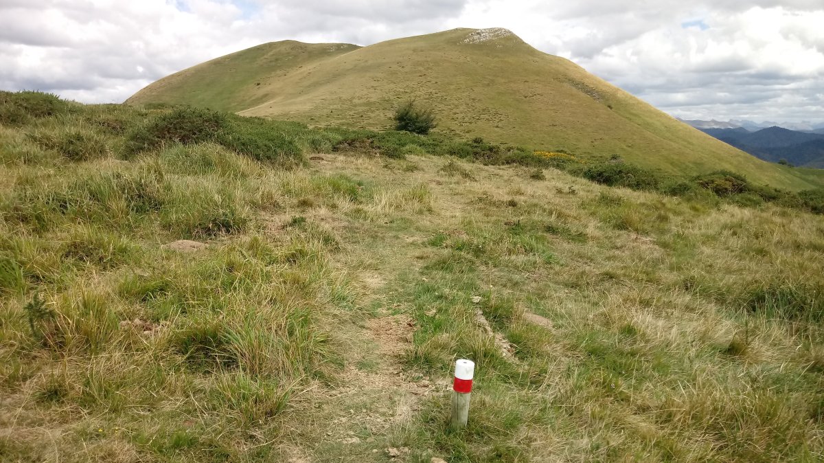 Mendizar (1323m) mendebaldetik GR12 bidezidorrean