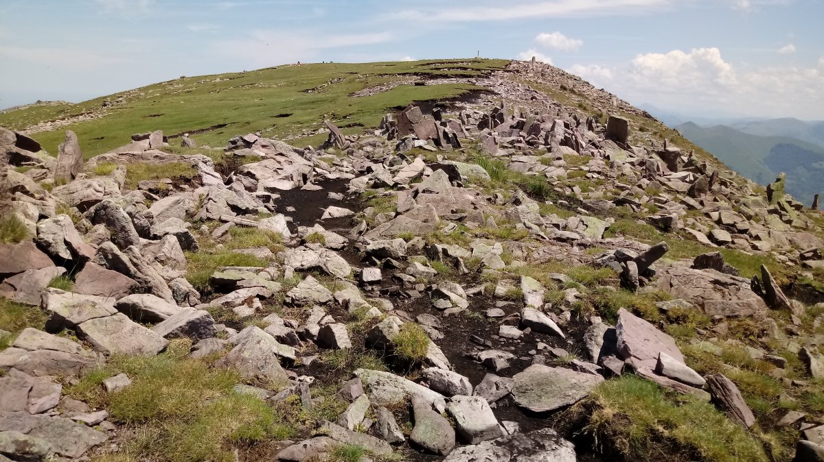 Hautza (1305m) tontorraldeko harraiartea