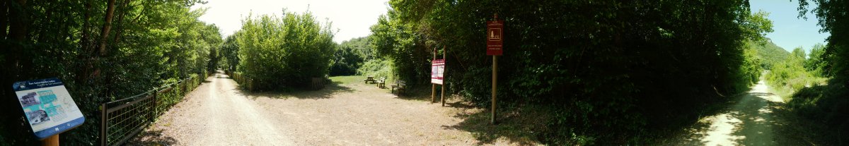 Vasco-Navarro trenbidearen bidea, orain bidegorri. Antoñana.