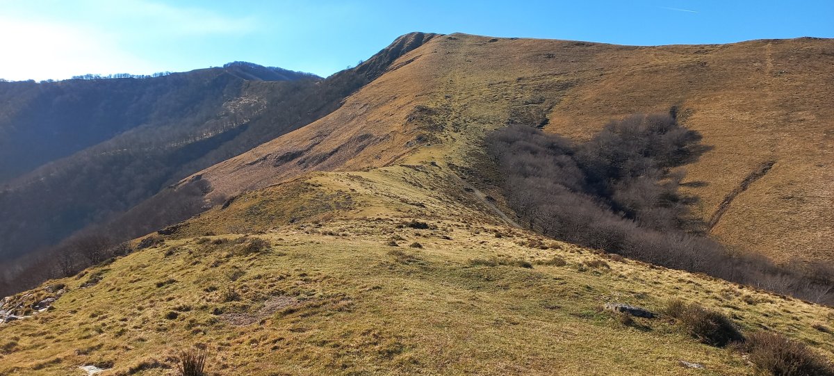 Domizko Gaina (1039m) eta atzean Arainburu (1054m)