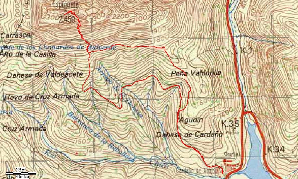 Espigüete, hego aldeko harritzatik