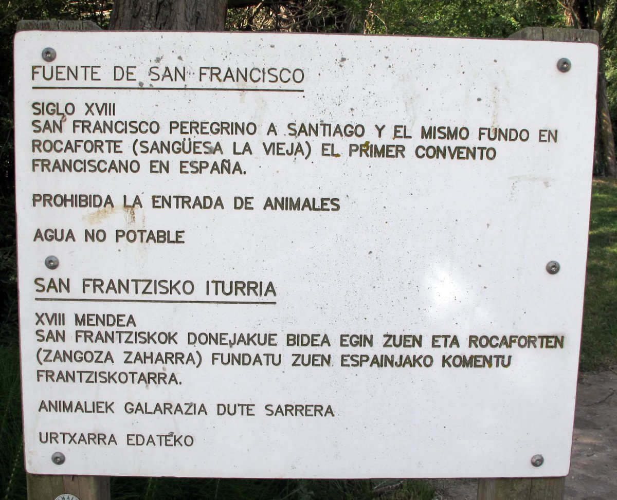 San Frantzisko iturria, Rocaforte-Zangoza